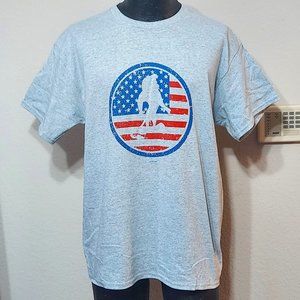 NWOT D.A.R.E. Grey American Flag Unisex T-Shirt